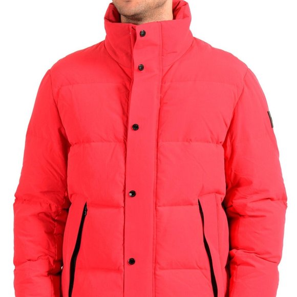 Hugo Boss Men's "Deil" Red Down Parka Jacket - Picture 1 of 8